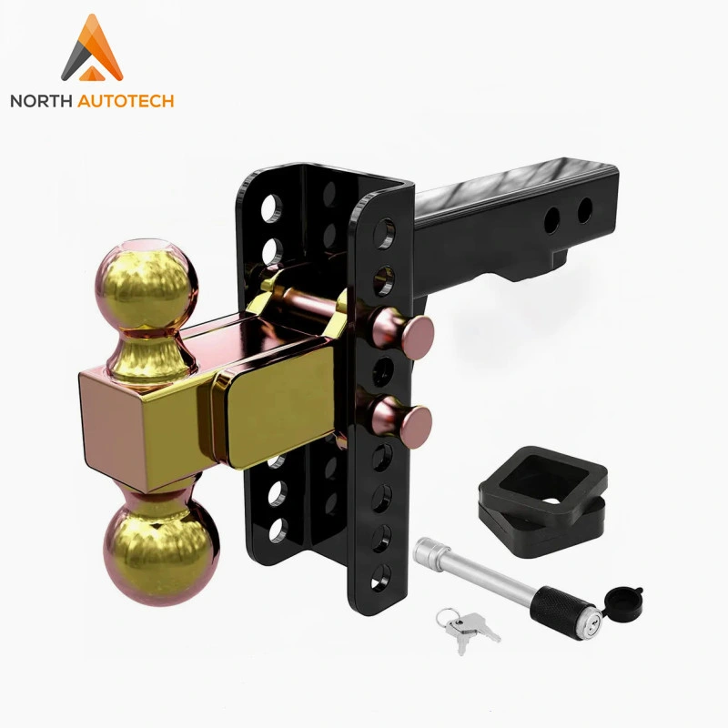 Trailer Spare Parts Adjustable Trailer Towing Hitch Ball Mount 2-Inch Receiver 6-Inch Drop 2 and 2-5/16-Inch Balls 14, 000 Lbs